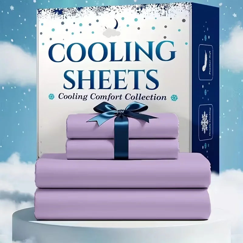 Bamboo Viscose Cooling Sheet Set Breathable Brushed Hot Sleeper Bedding