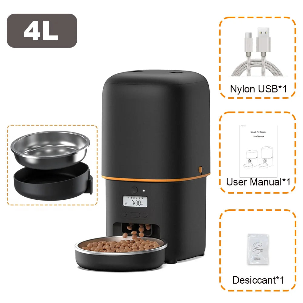 Nityers 4L Automatic Cat Feeder With Voice Recorder