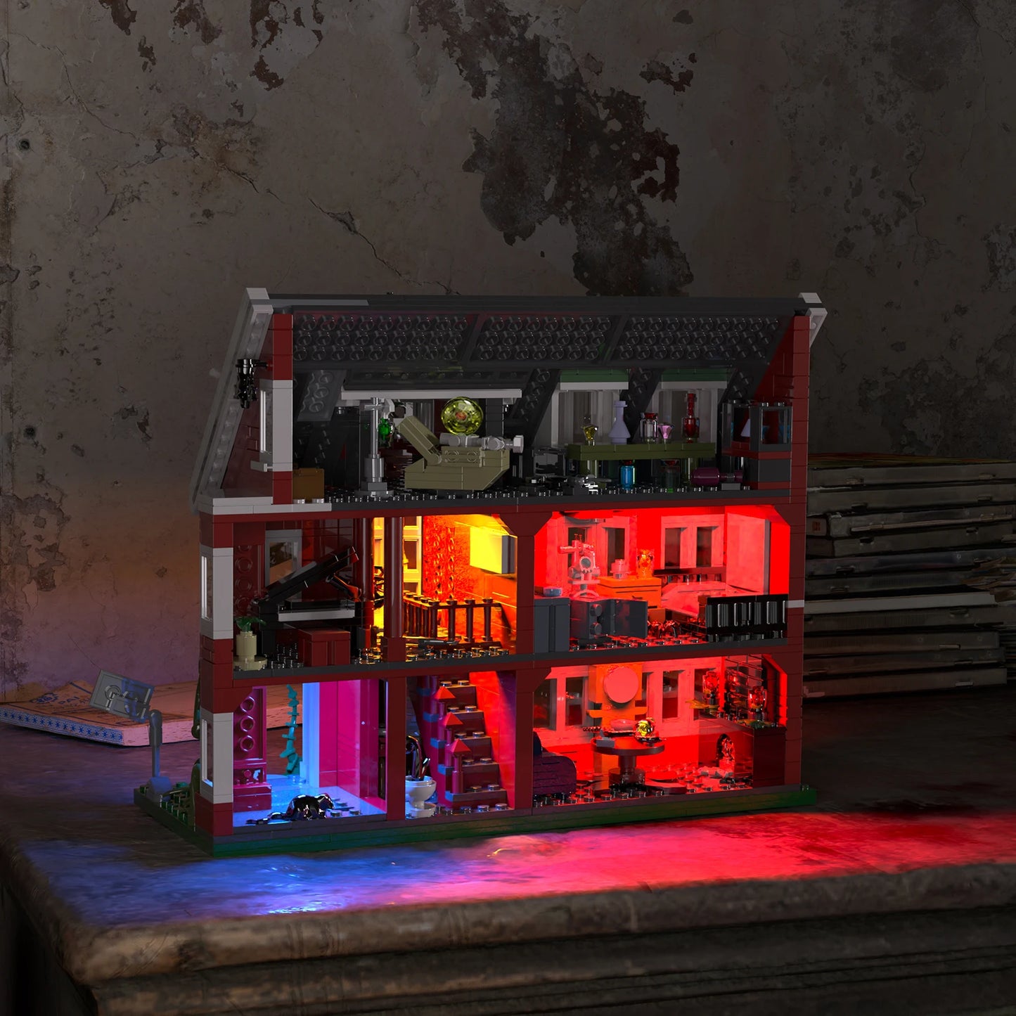Murder House Creative Building Blocks Architectural Model Home Decor Gift