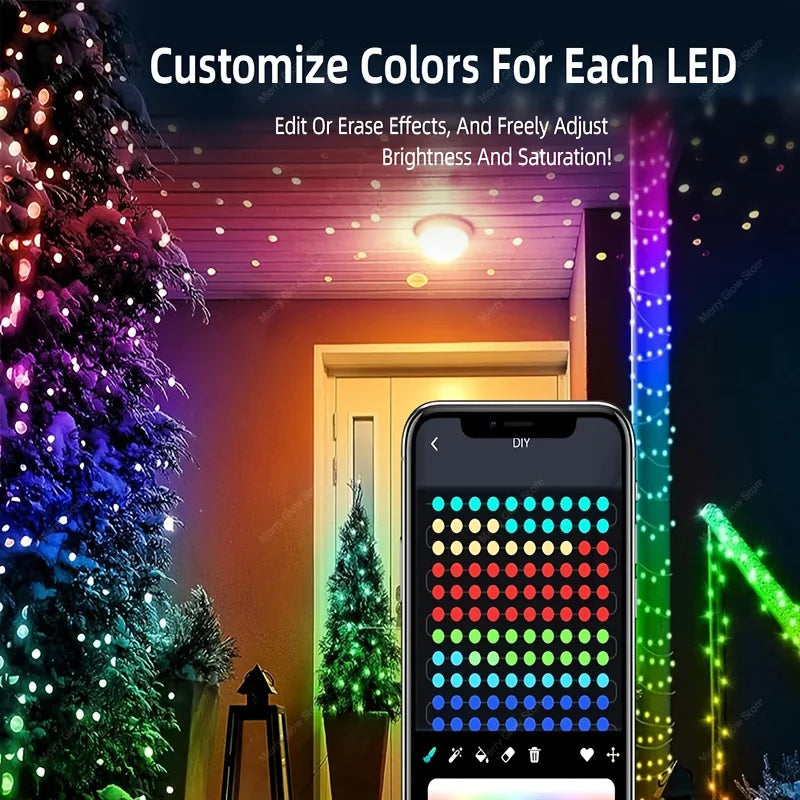 MIMIRGB Smart Bluetooth Christmas Tree Lights With Music Sync