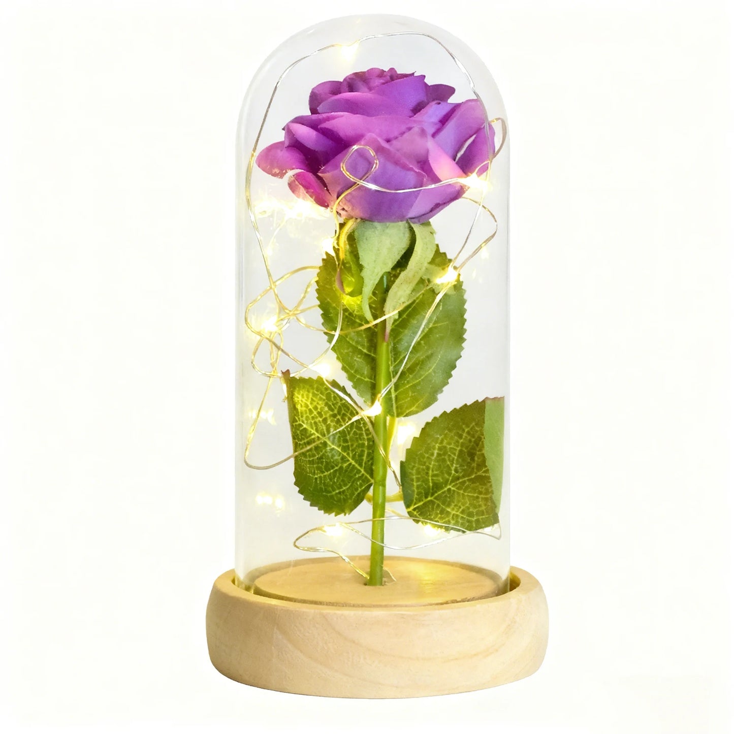 Ainyrose Eternal Rose Glass Dome Artificial Flower Wedding Gift