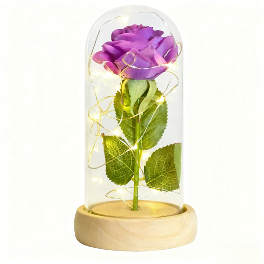Ainyrose Eternal Rose Glass Dome Artificial Flower Wedding Gift