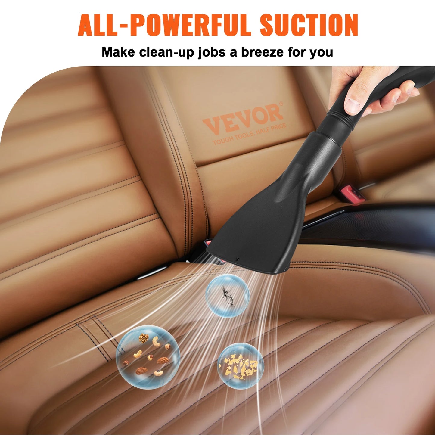 SucceBuy Wet Dry Vacuum With HEPA Filter Blowing Function