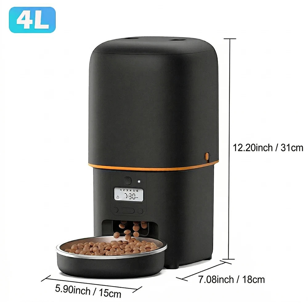Nityers 4L Automatic Cat Feeder With Voice Recorder