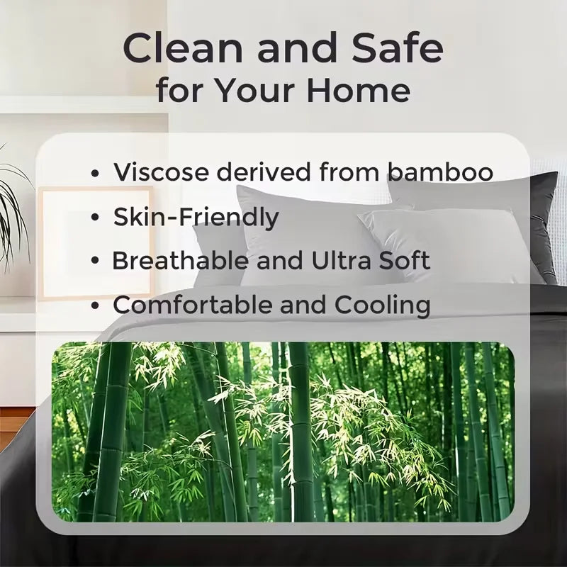 Bamboo Viscose Cooling Sheet Set Breathable Brushed Hot Sleeper Bedding
