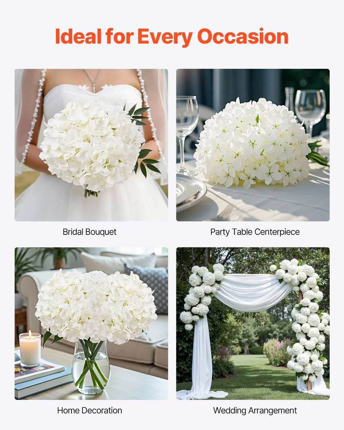 Artificial Hydrangea Flowers For Wedding Bouquets And Home Decor