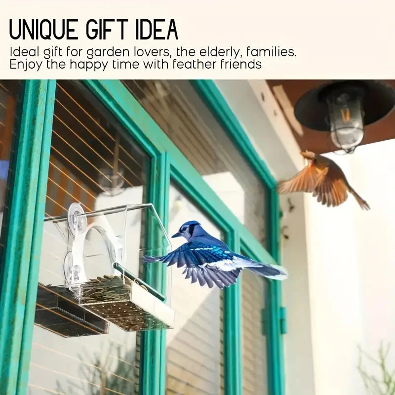 Window Bird Feeder With Strong Suction Cups For Wild Birds