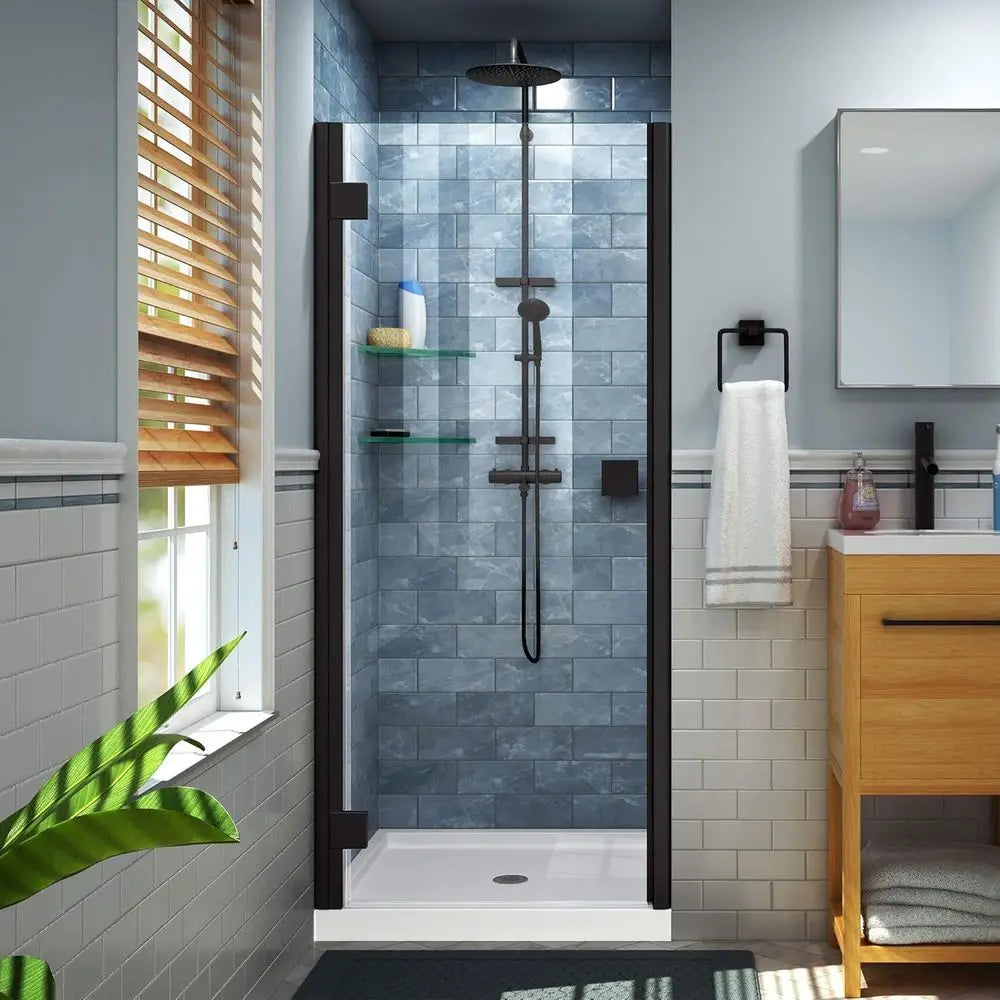 Semi-Frameless Modern Tempered Glass Bathroom Shower Door