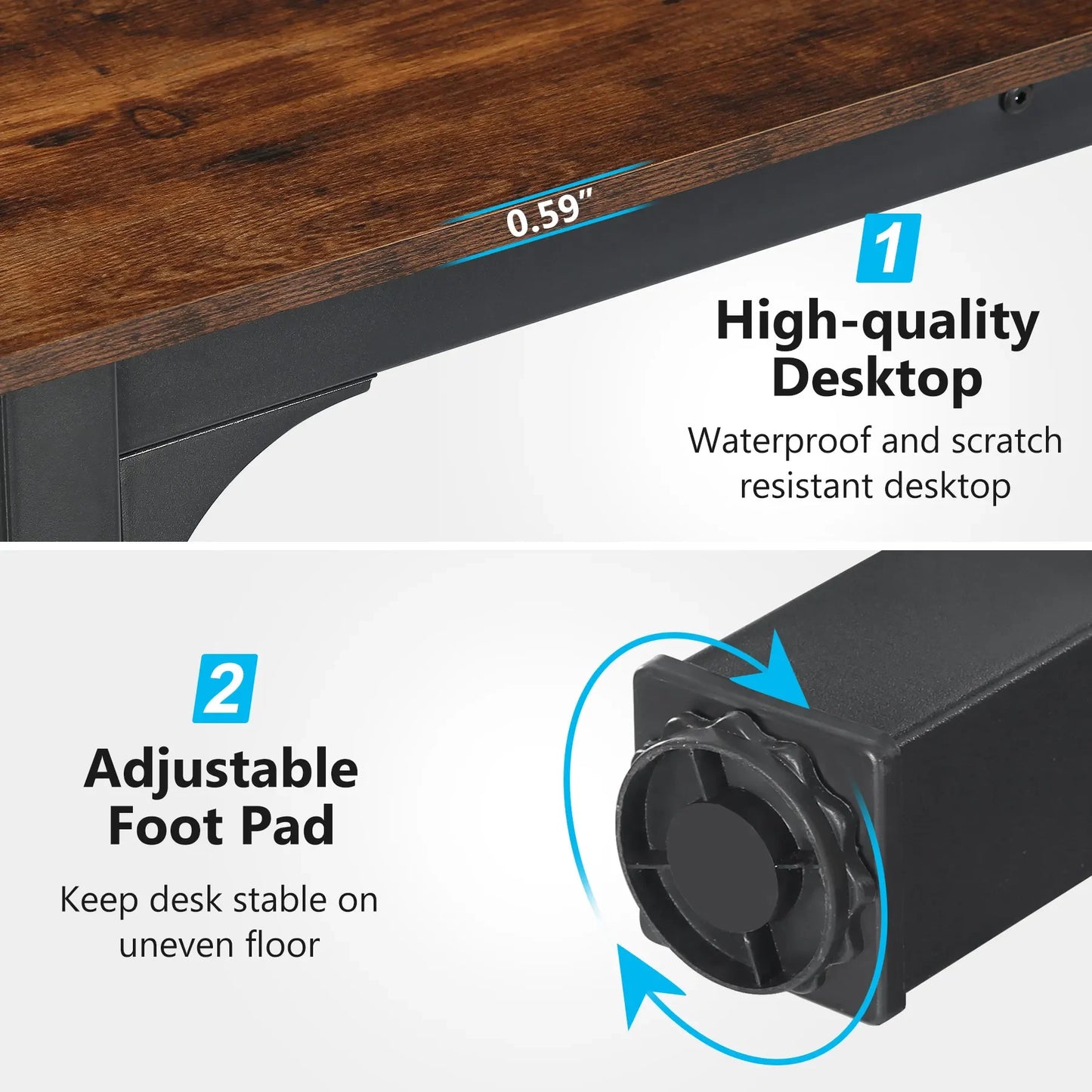Tribesigns Two Person Desk For Home Office Large Workstation