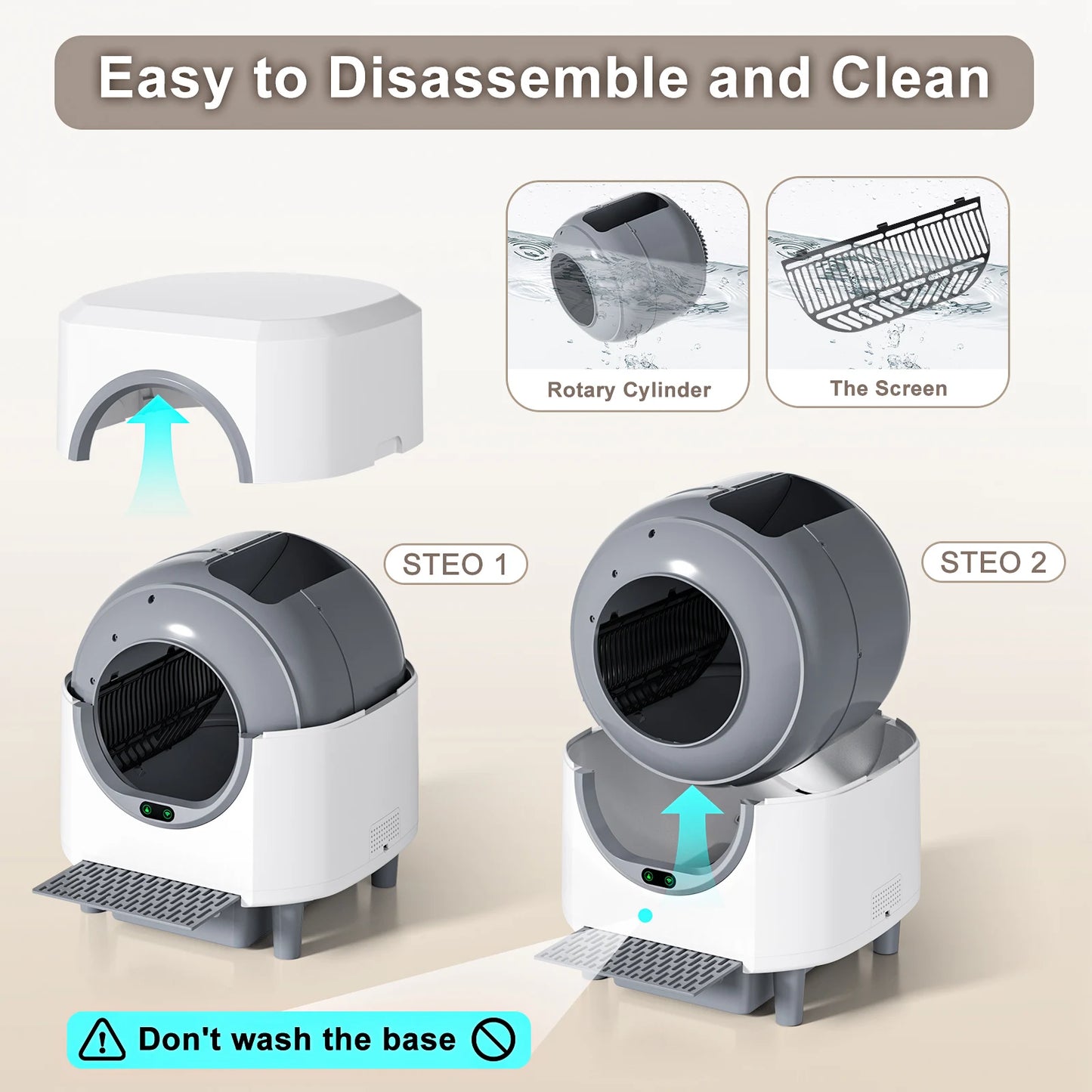 Ellenpent Automatic Self-Cleaning Litter Box With App Control
