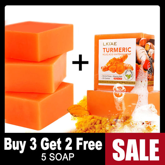 AILKE Organic Turmeric Soap For All Skin Types Whitening Acne