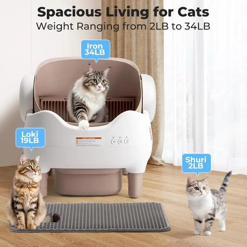 NestPawly Self Cleaning Cat Litter Box With App Control