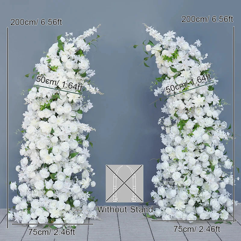Angela Flower Artificial Rose Lily Delphinium Wedding Backdrop Decor