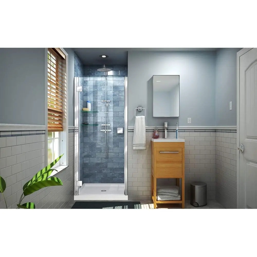 Semi-Frameless Modern Tempered Glass Bathroom Shower Door
