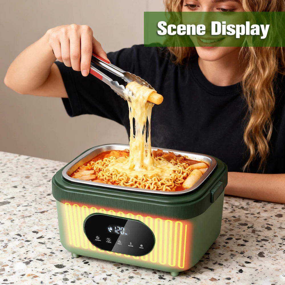 Portable Cordless Electric Heated Lunch Box With Rechargeable Battery