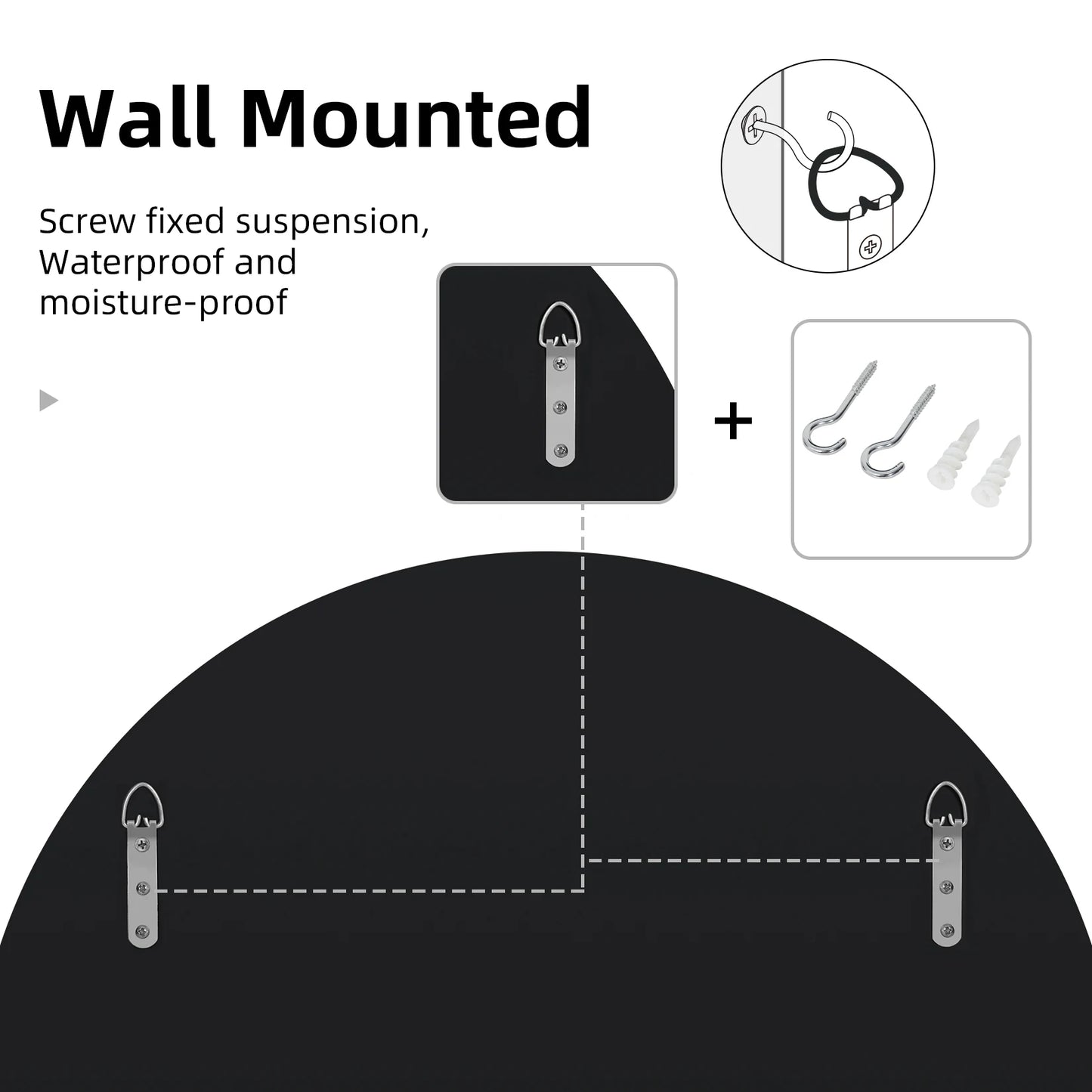 Elegant Round Starburst Wall Mirror For Living Room