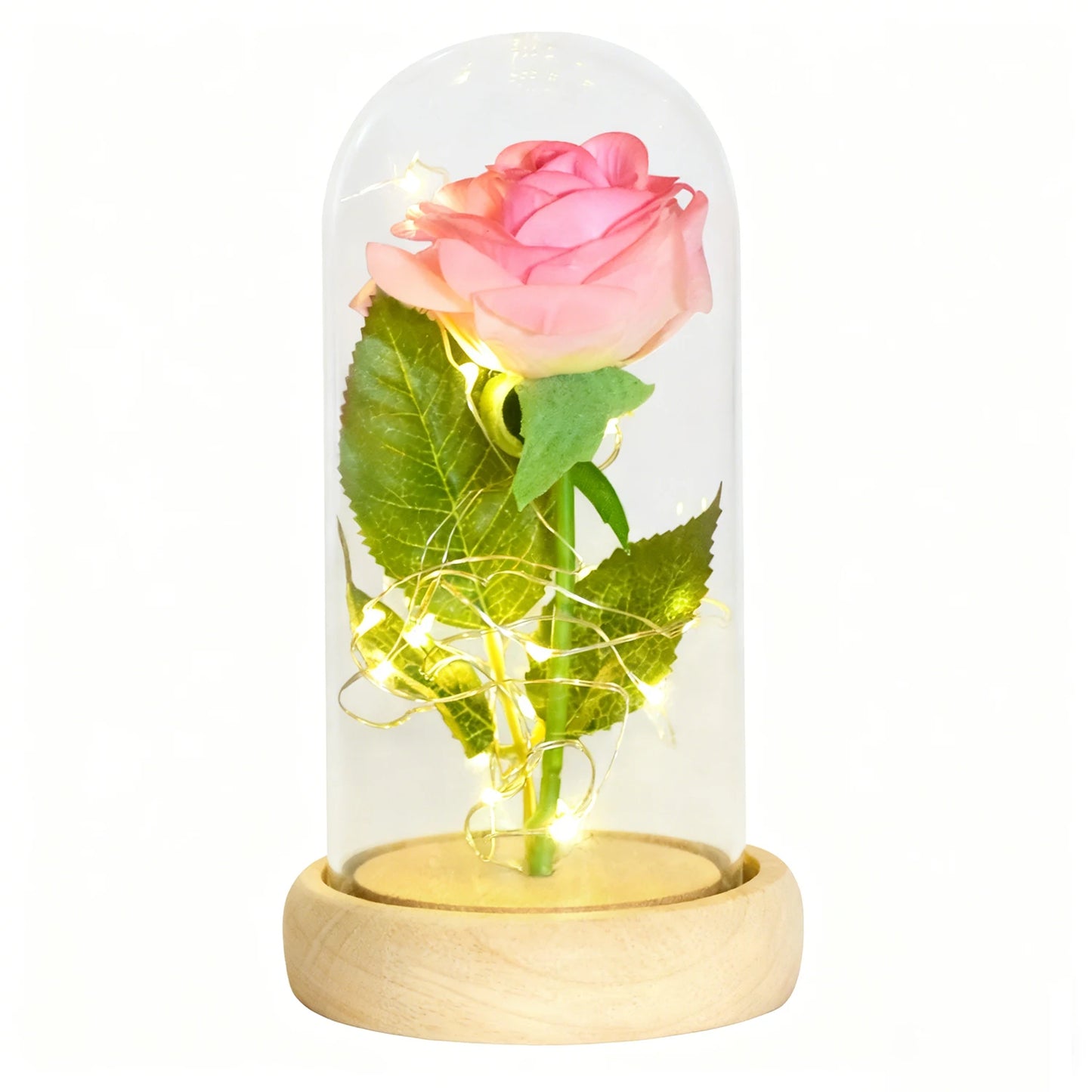 Ainyrose Eternal Rose Glass Dome Artificial Flower Wedding Gift