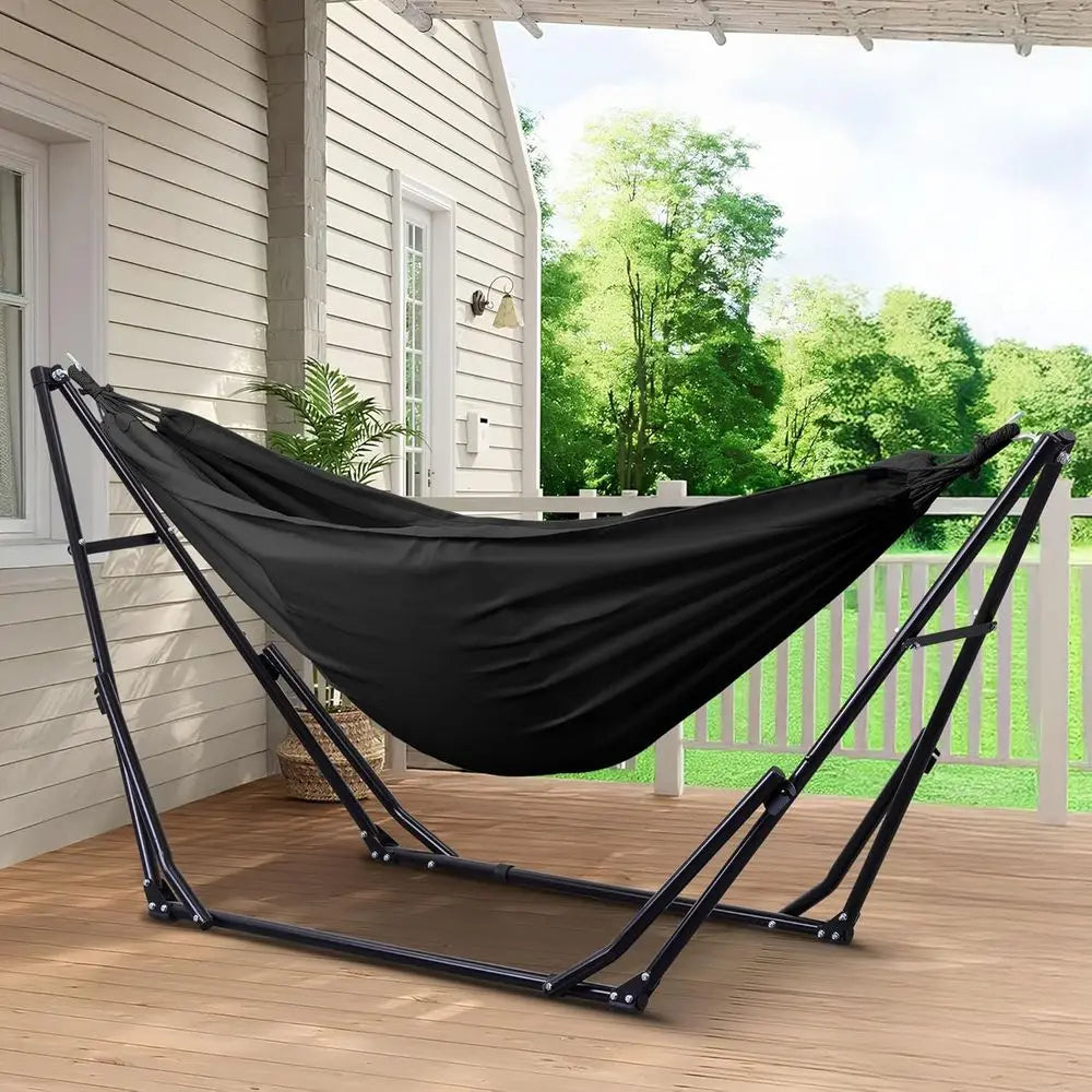Portable Hammock Chair With Foldable Stand And Carrying Bag