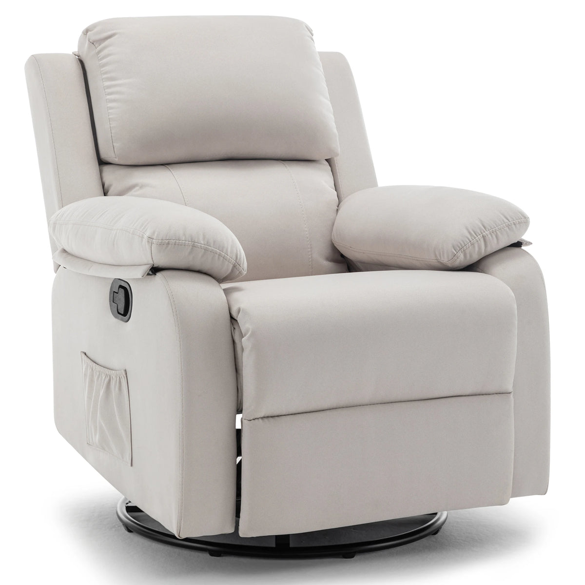 Korser Modern Fabric Swivel Rocking Recliner Chair for Living Room