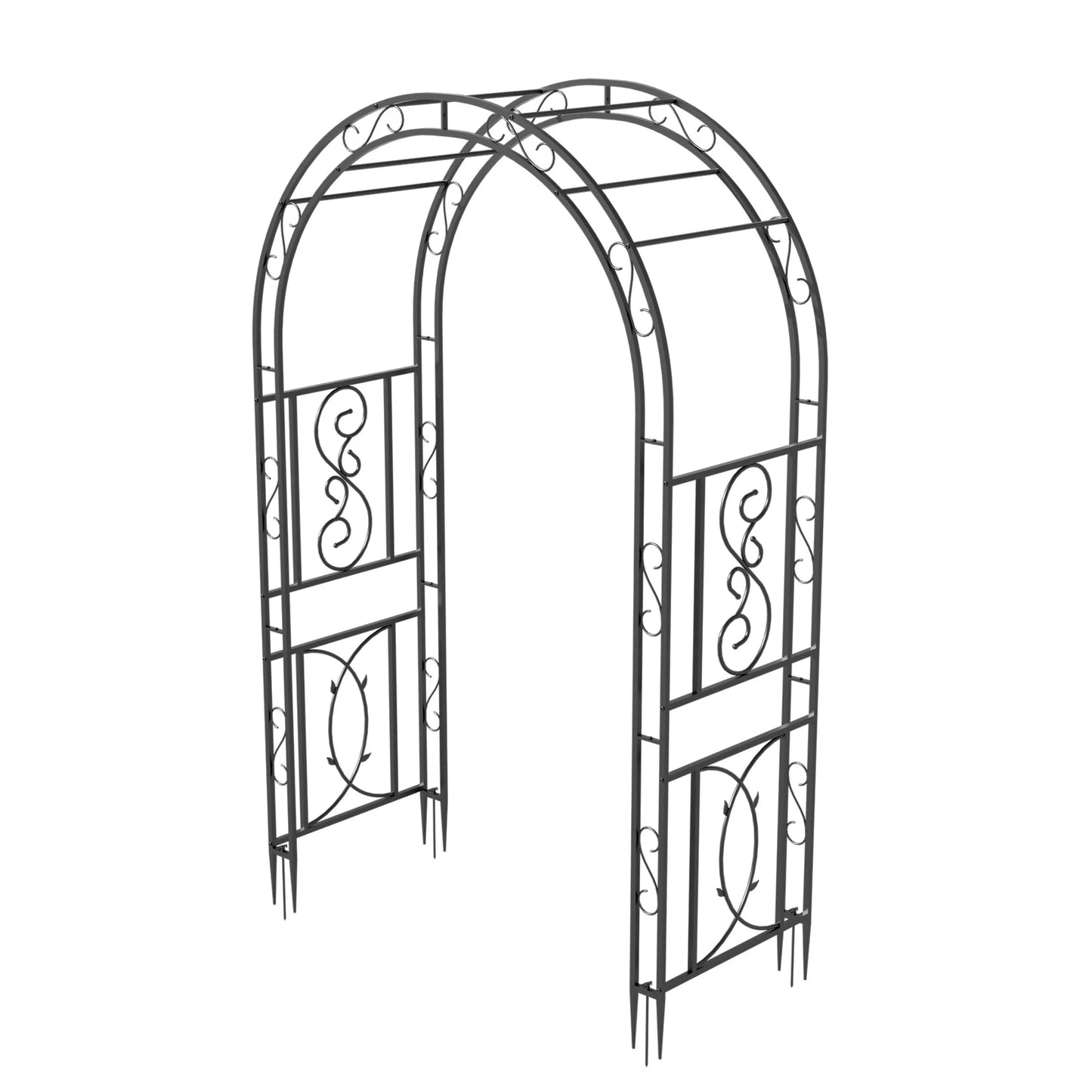Heavy Duty Metal Garden Arch Plant Climbing Trellis Frame