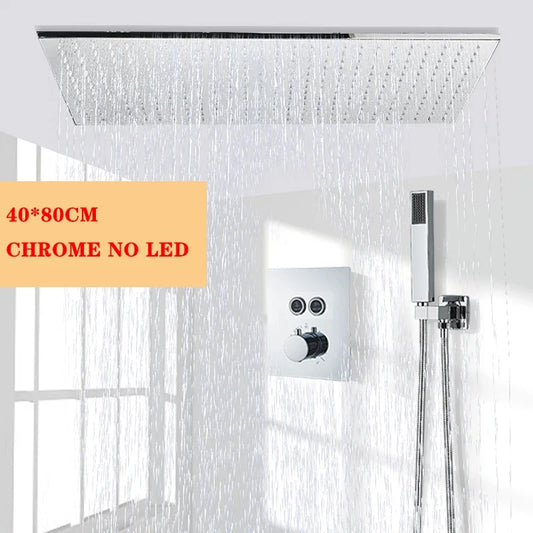 Wanmivezlo Brass LED Rain Shower Head Powered By Water Flow