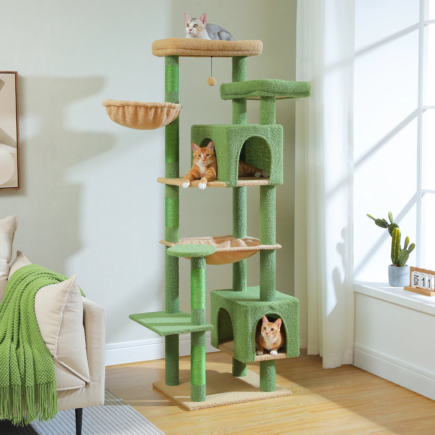 PAWZ Road Cat Tree With Hammock And Scratching Posts