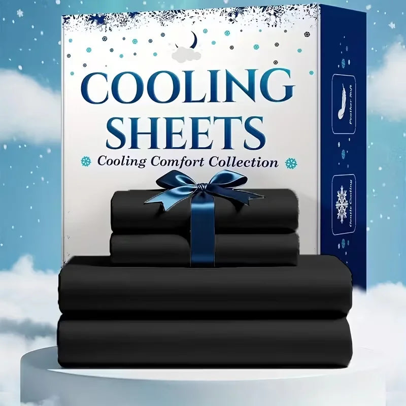 Bamboo Viscose Cooling Sheet Set Breathable Brushed Hot Sleeper Bedding