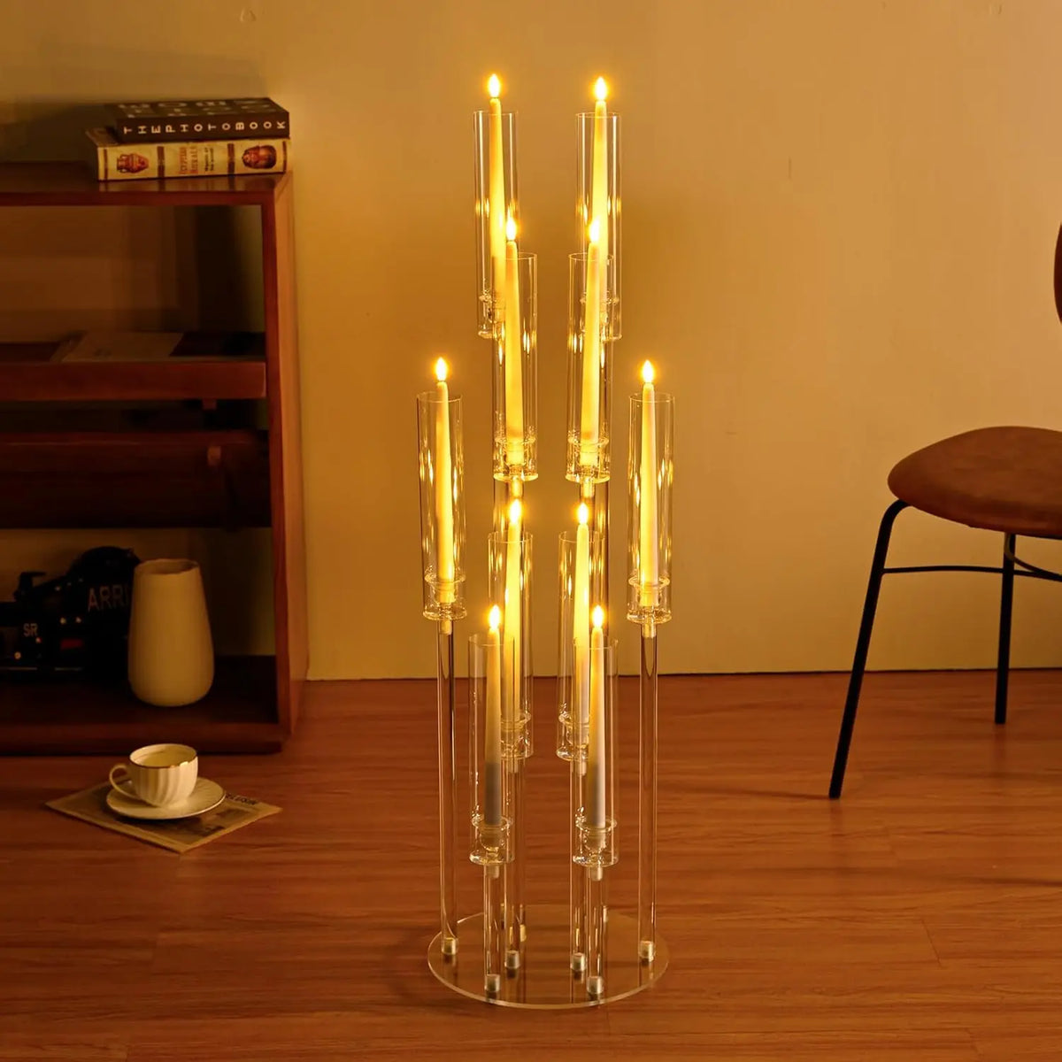 Acrylic Candelabra Centerpiece For Wedding Candle Decor