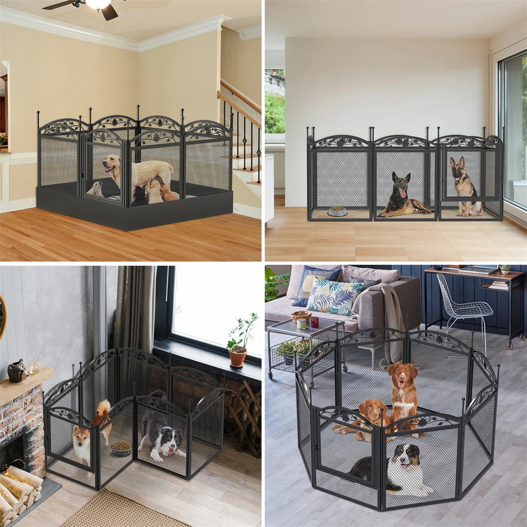 BINGOPAW EightPanel Heavy Duty Dog Playpen For Indoor Outdoor