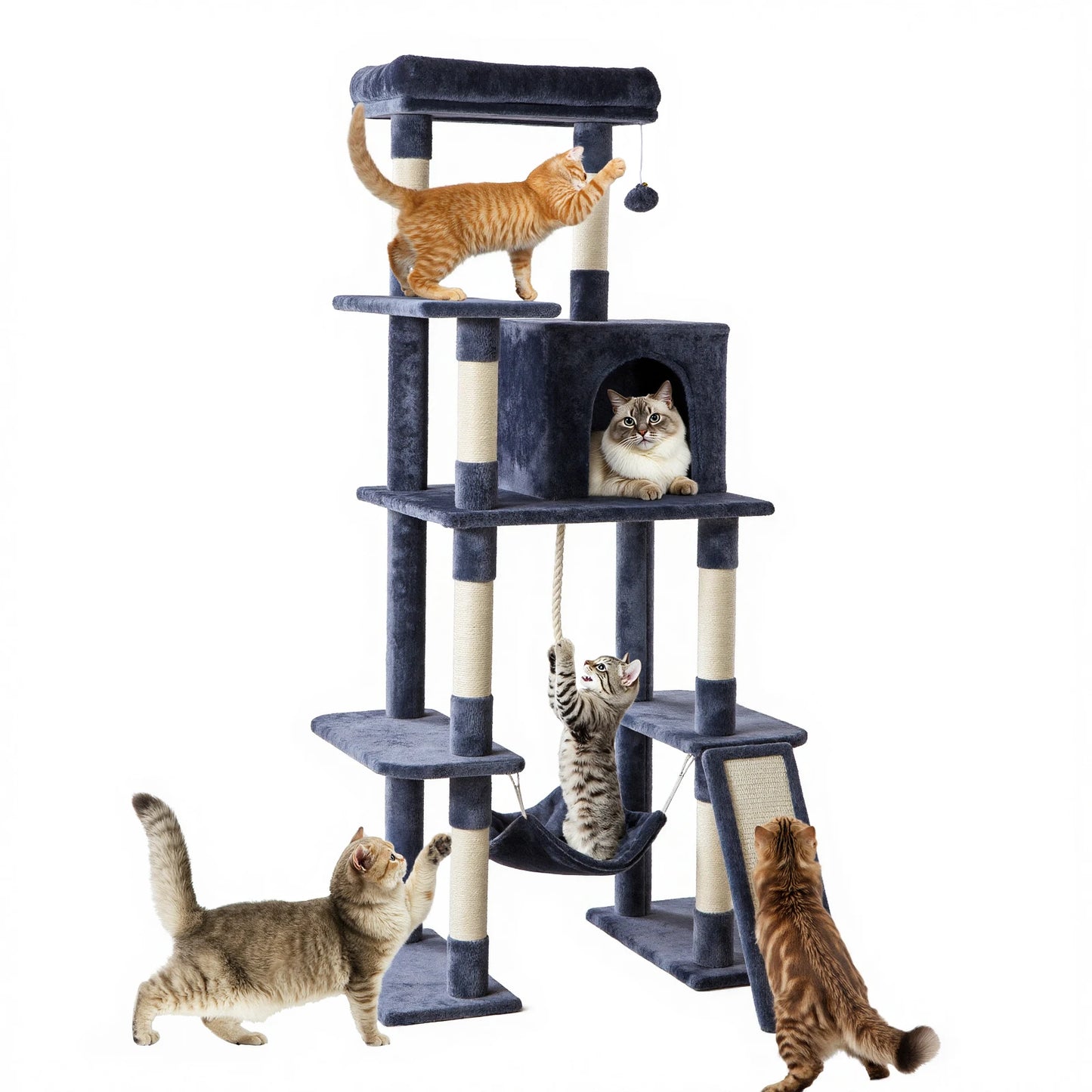 MCQ Cat Tree Tower Multi Level Scratching Posts Indoor Cats