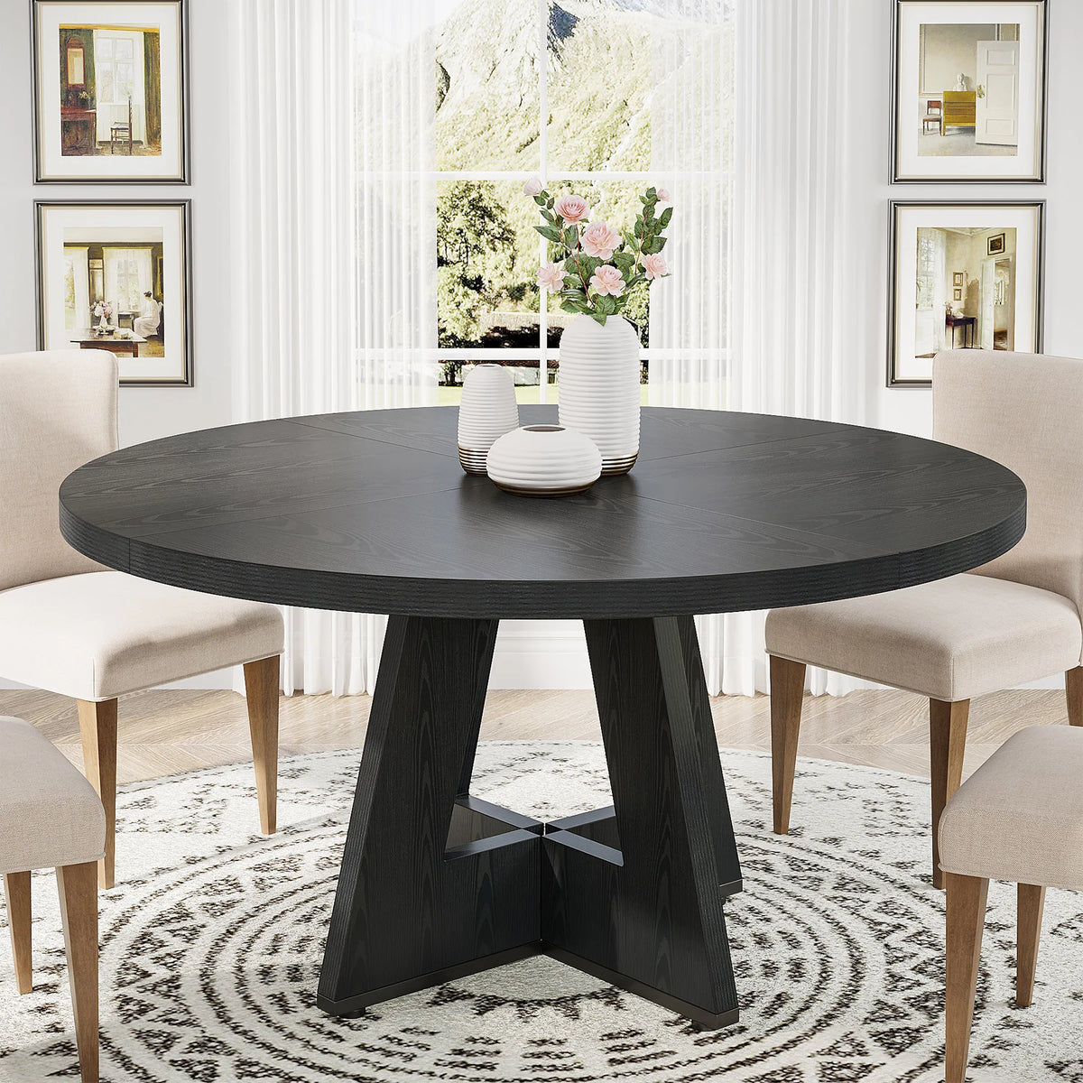 Tribesigns Round Dining Table For Modern Kitchen And Living