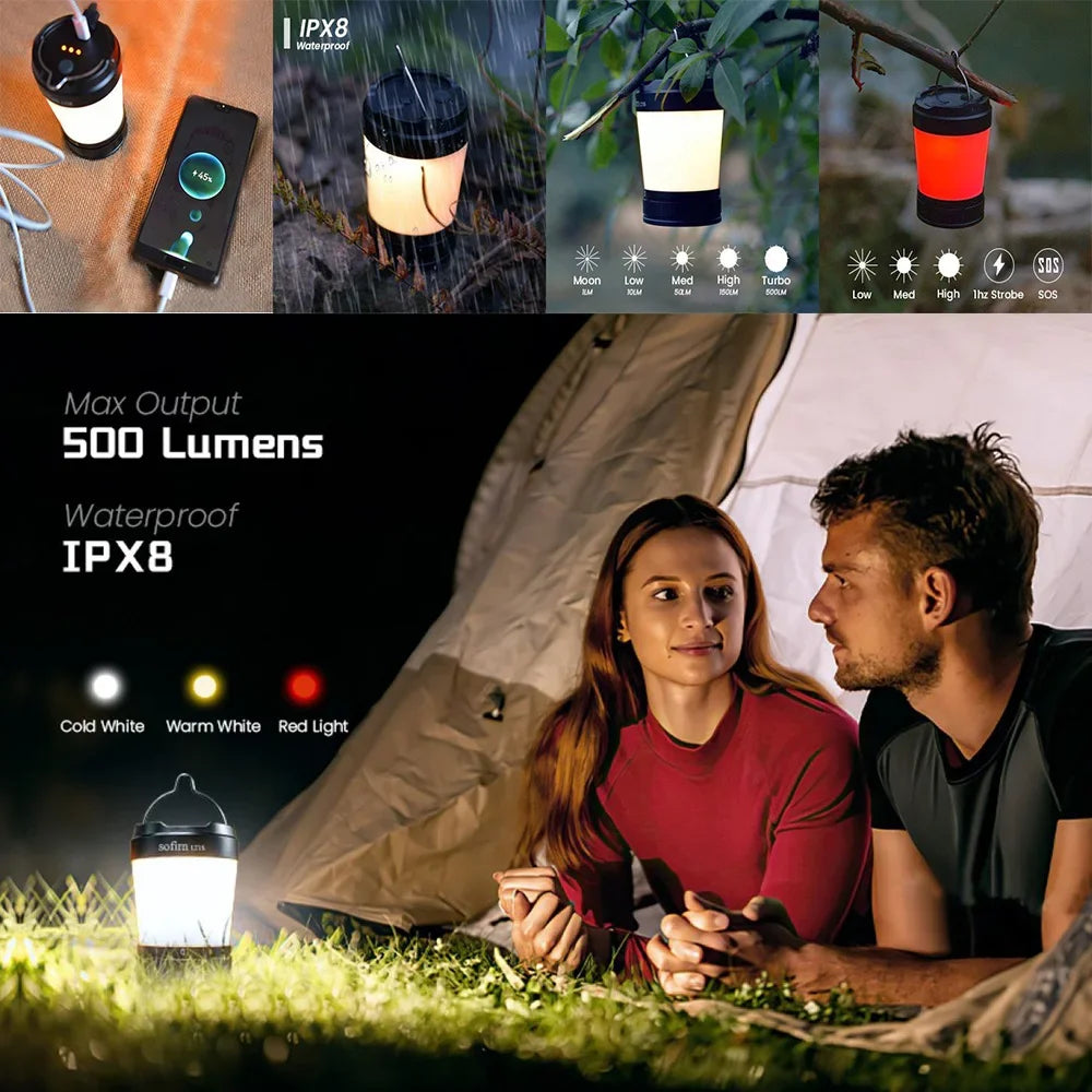 Sofirn LT1S Rechargeable Camping Lantern Flashlight Outdoor
