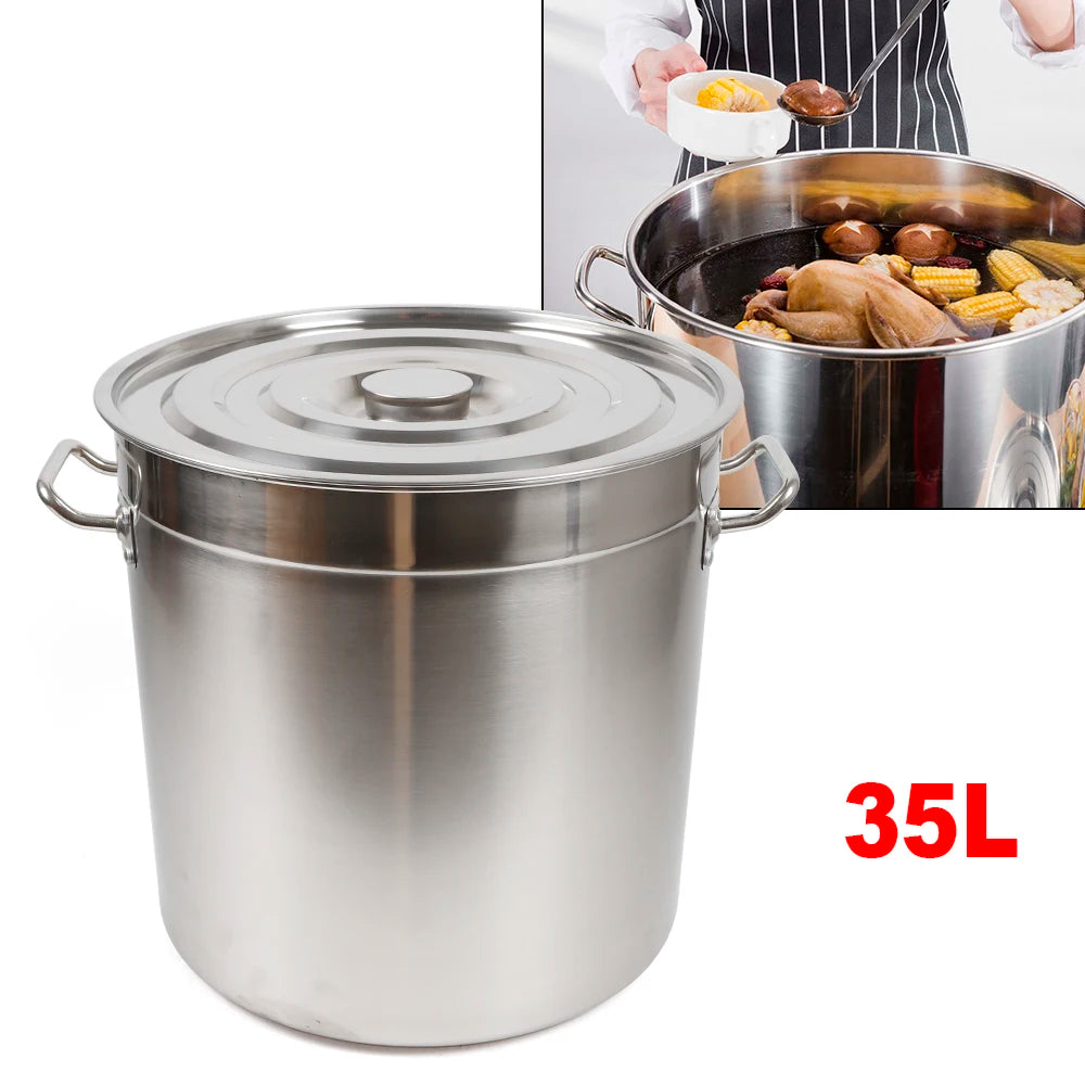 Stainless Steel Heavy Duty Soup and Stock Pot With Lid