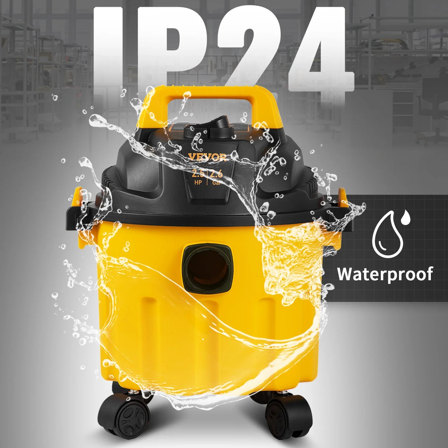 SucceBuy Wet Dry Vacuum With HEPA Filter Blowing Function