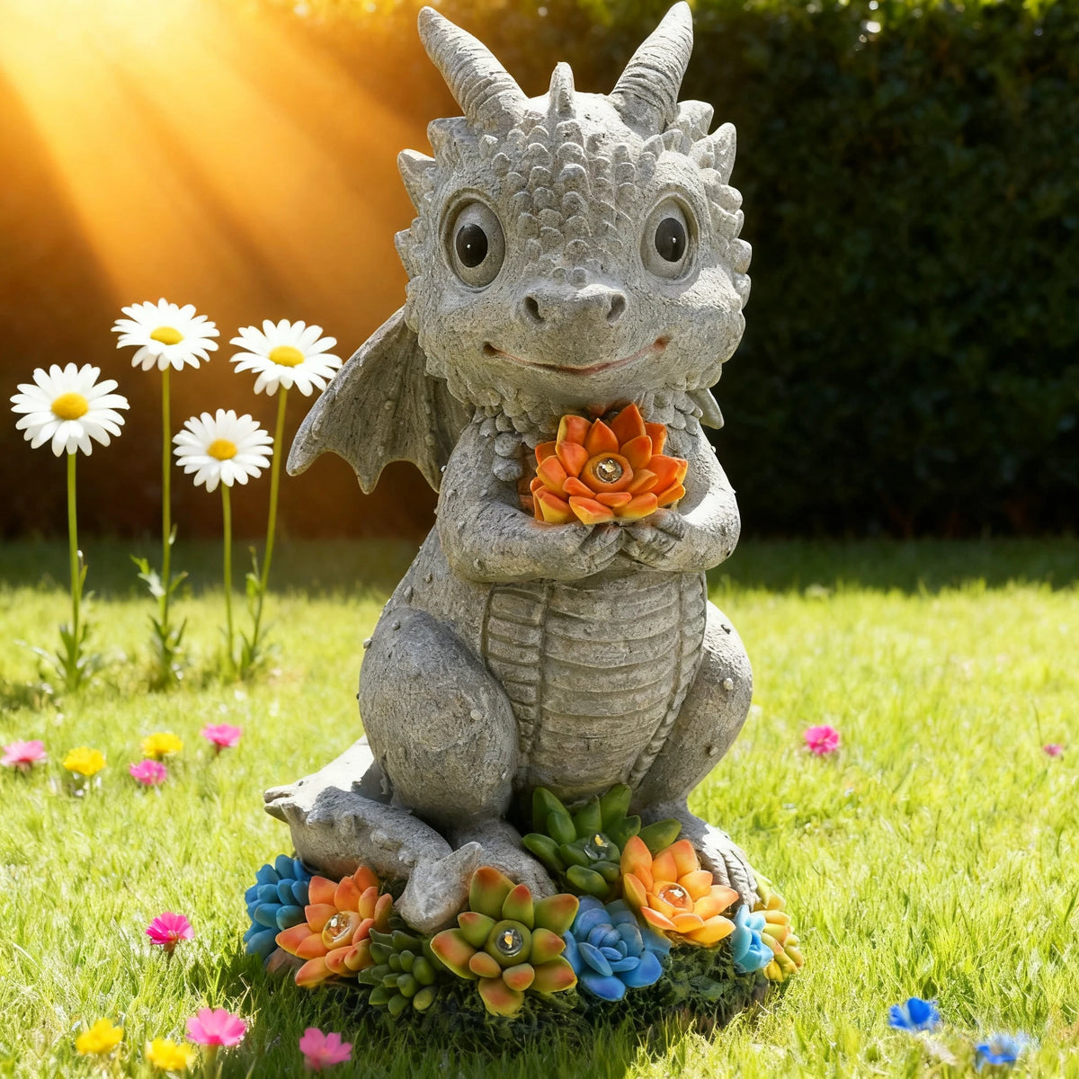 Solar Garden Animal Statue Light for Outdoor Courtyard Decor