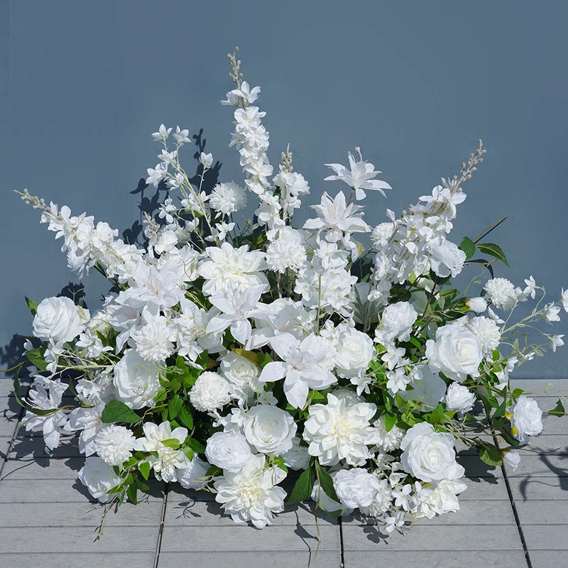 Angela Flower Artificial Rose Lily Delphinium Wedding Backdrop Decor
