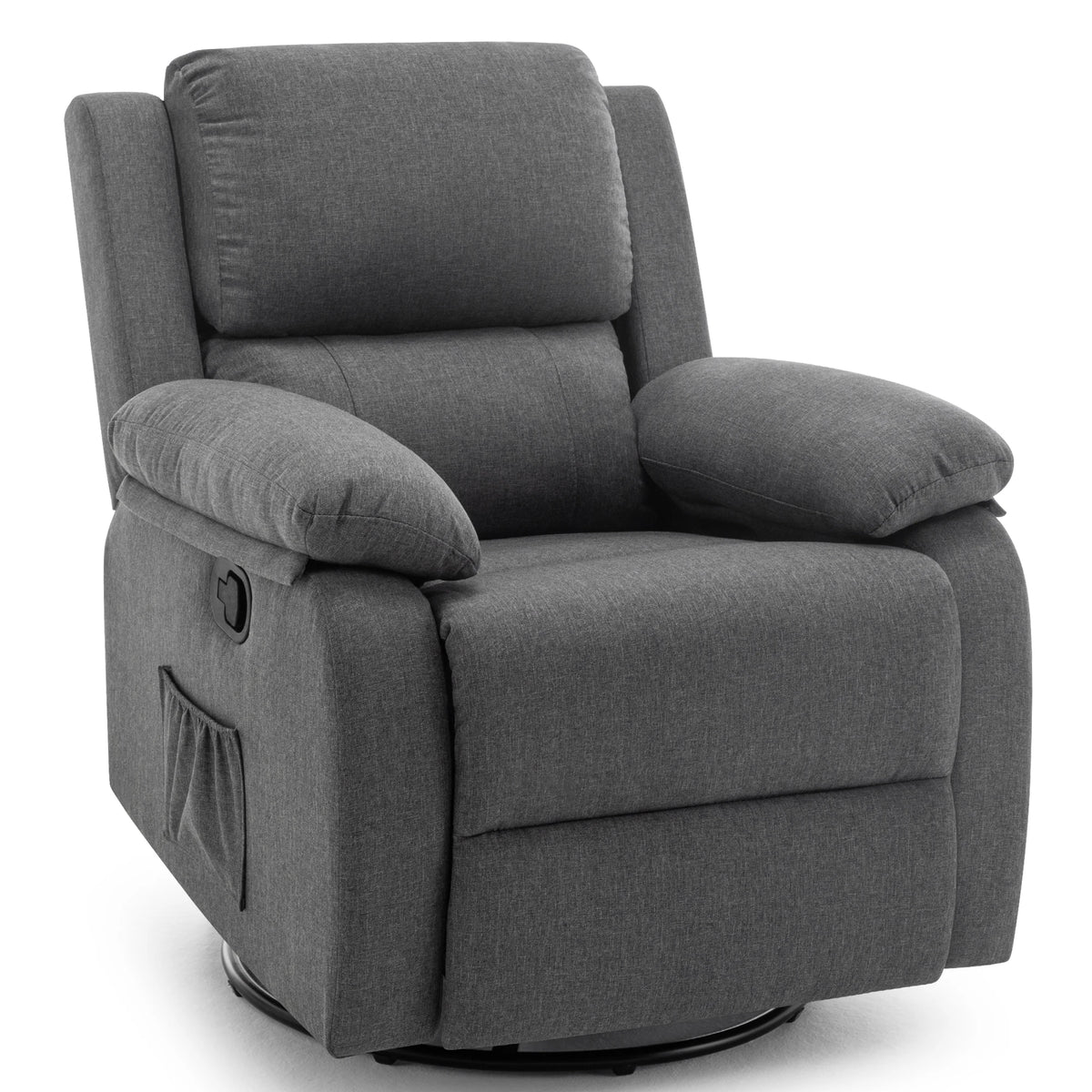 Korser Modern Fabric Swivel Rocking Recliner Chair for Living Room