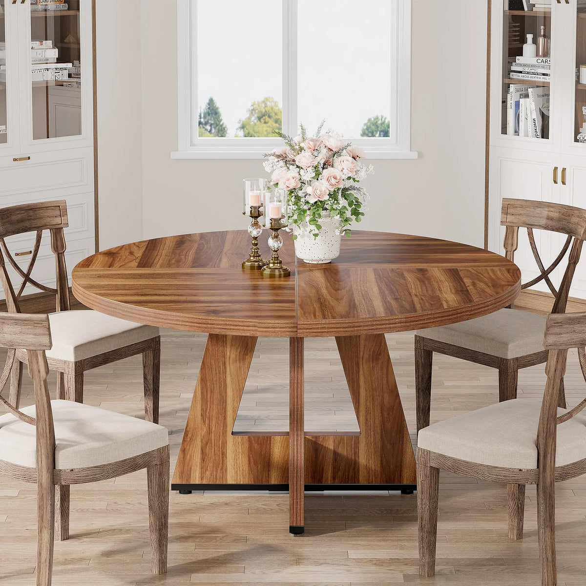 Tribesigns Round Dining Table For Modern Kitchen And Living