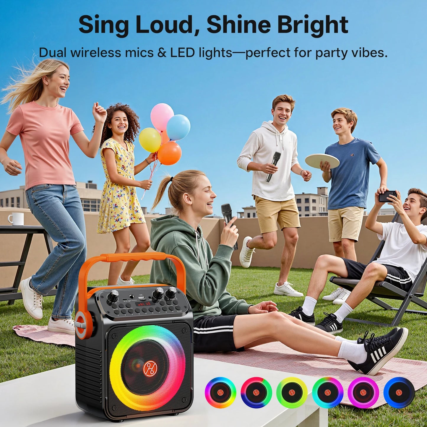 FanFun T35 High Power Karaoke Bluetooth Speaker With Mic