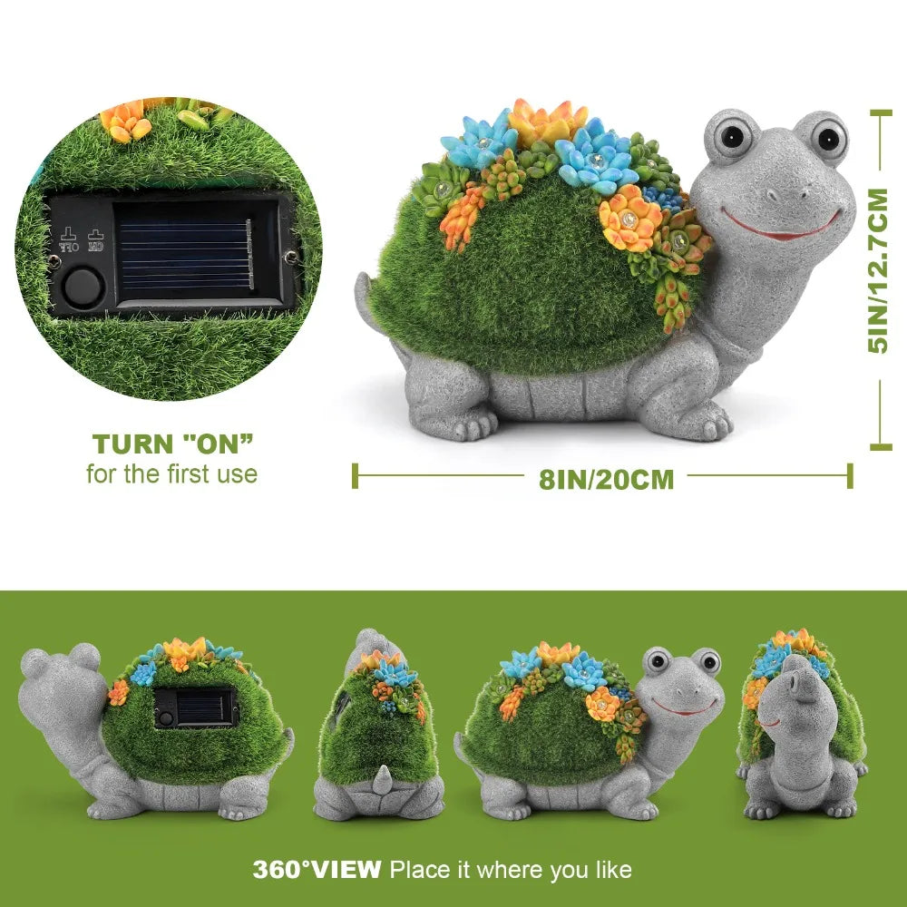 Solar Garden Animal Statue Light for Outdoor Courtyard Decor