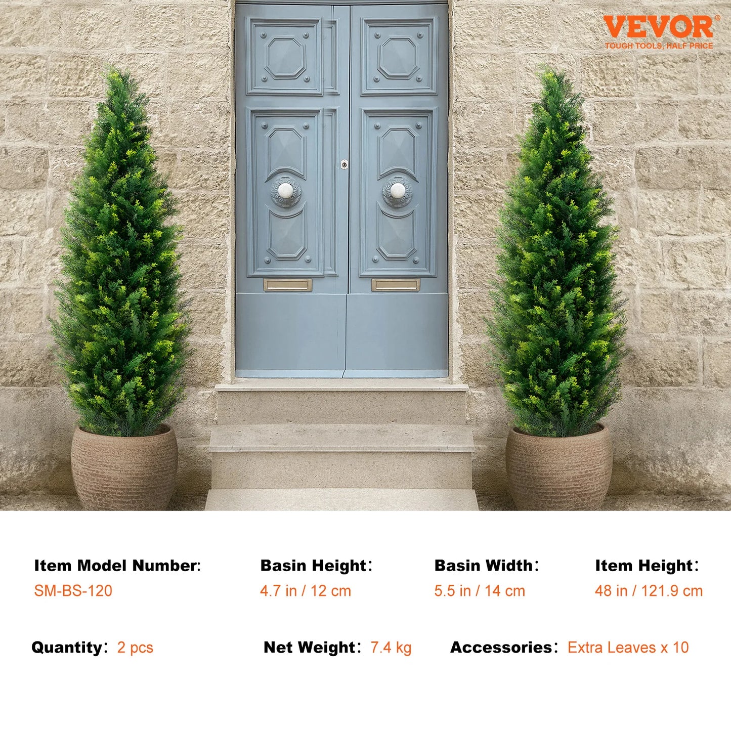 SucceBuy Artificial Cedar Topiary Tree For Home Garden Decor