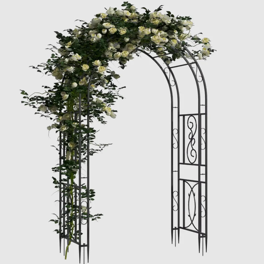 Heavy Duty Metal Garden Arch Plant Climbing Trellis Frame