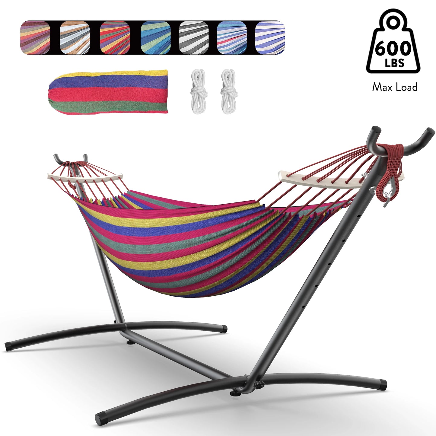 Gyroor Adjustable Stand Hammock 600lb Capacity With Storage Bag