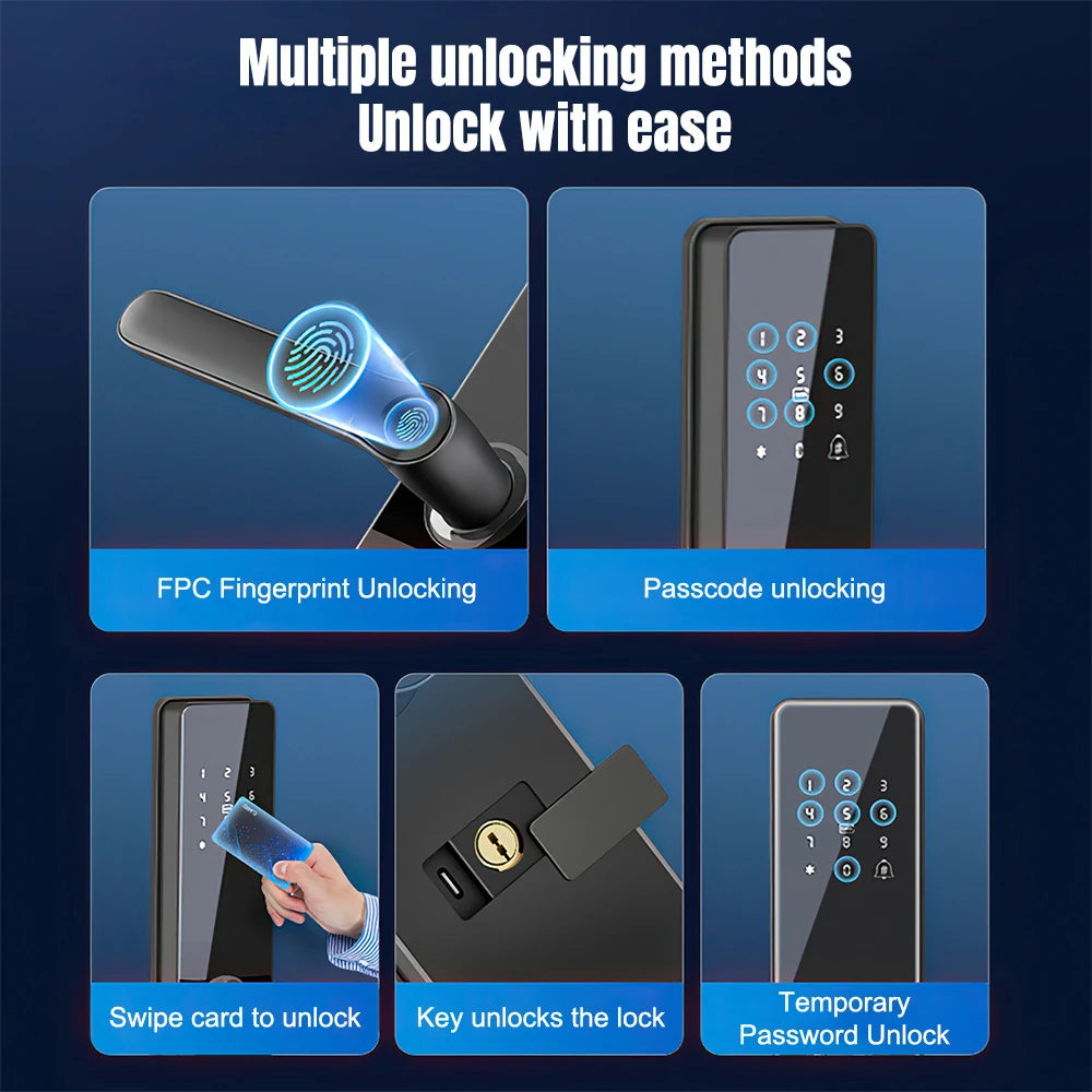 Smart Door Lock With Fingerprint App Password And Rfid Access
