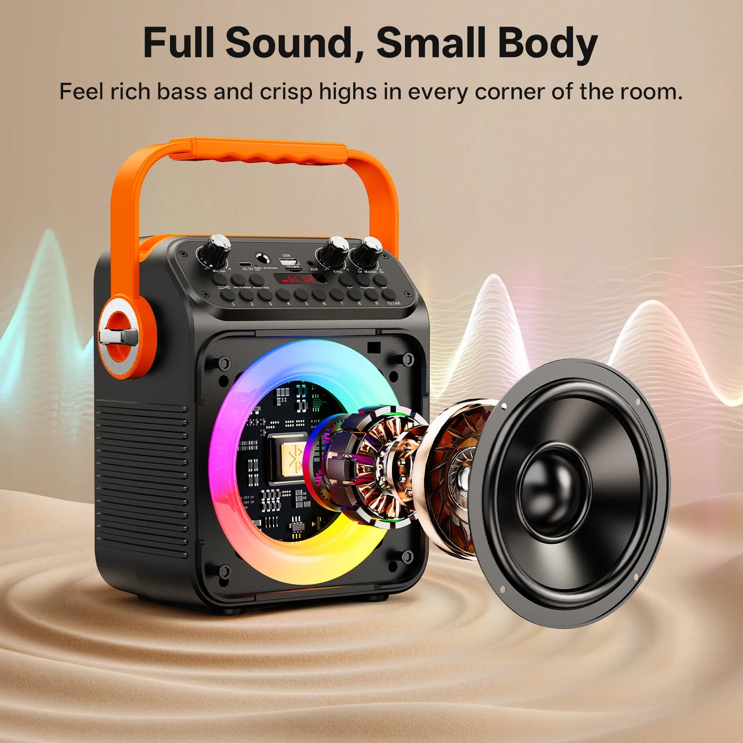 FanFun T35 High Power Karaoke Bluetooth Speaker With Mic