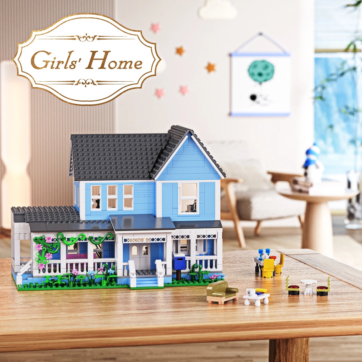 Architecture Building Blocks Set Creative Desktop Ornament Room Gift