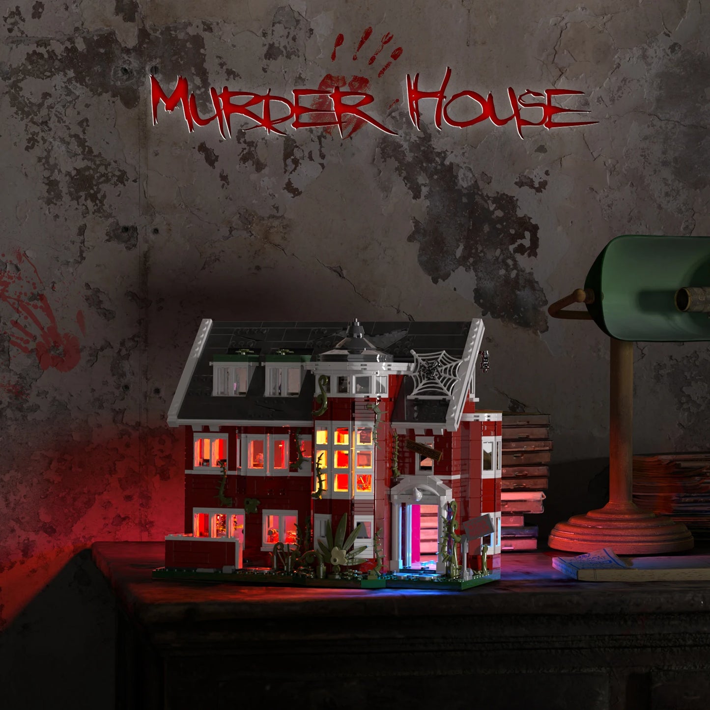 Murder House Creative Building Blocks Architectural Model Home Decor Gift