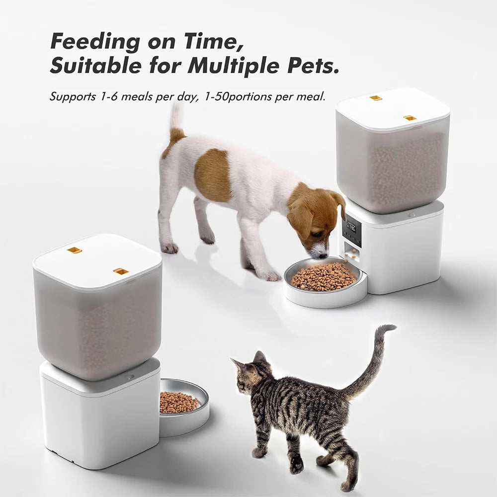 Nityers Automatic Cat Feeder With Key Control And Voice Recorder