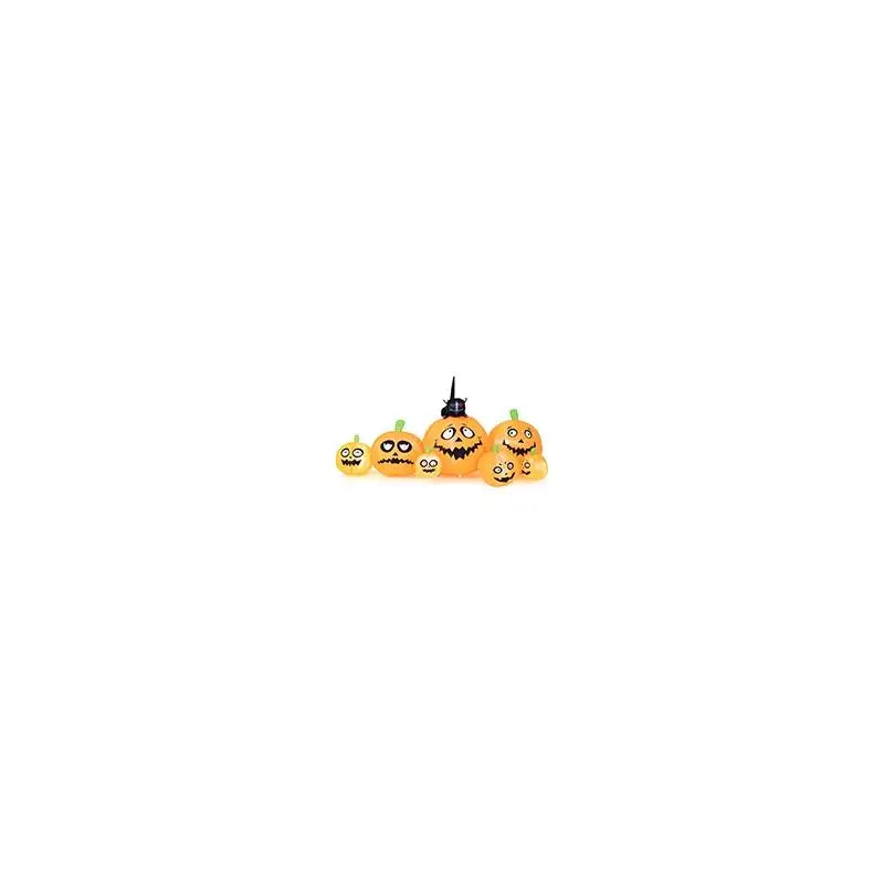 LIFEZEAL Halloween Inflatable Pumpkin Patch With Flashing Lights
