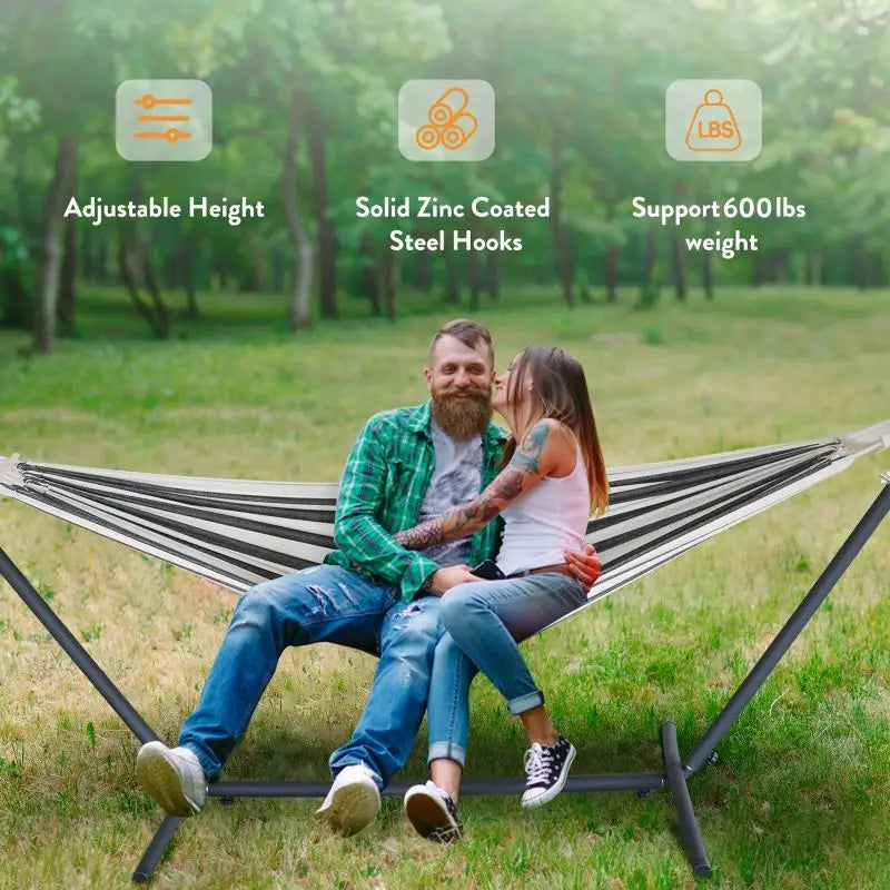 Gyroor Adjustable Stand Hammock 600lb Capacity With Storage Bag